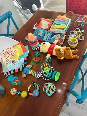 Yellow Plush & Multi-Color Baby Toys Set